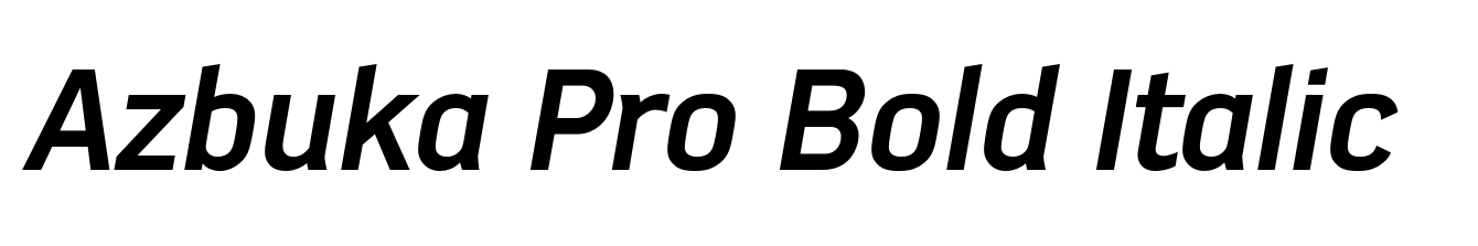 Azbuka Pro Bold Italic